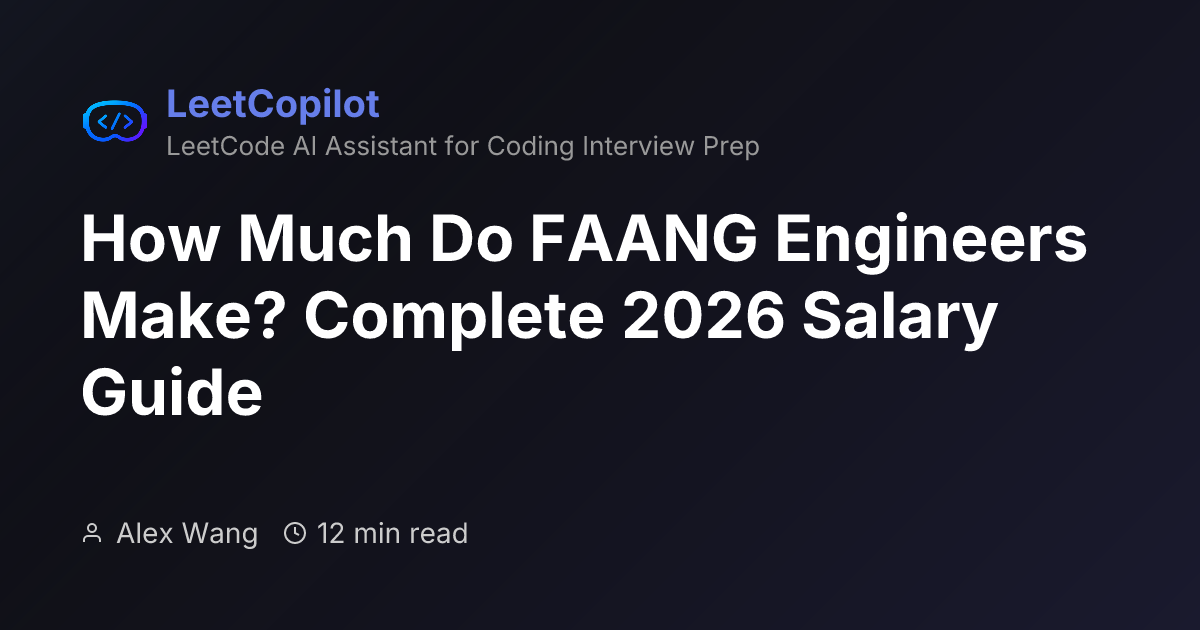 How Much Do Faang Engineers Make Complete 2026 Salary Guide